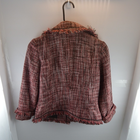 NEW YORK & COMPANY Fringe Tweed Blazer - Picture 6 of 7